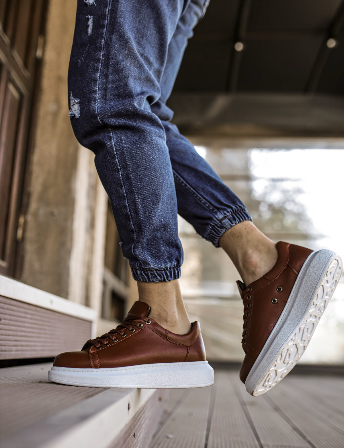 Ανδρικά ταμπά δίσολα Sneakers λαστιχένια σόλα CH25700T φωτογραφία